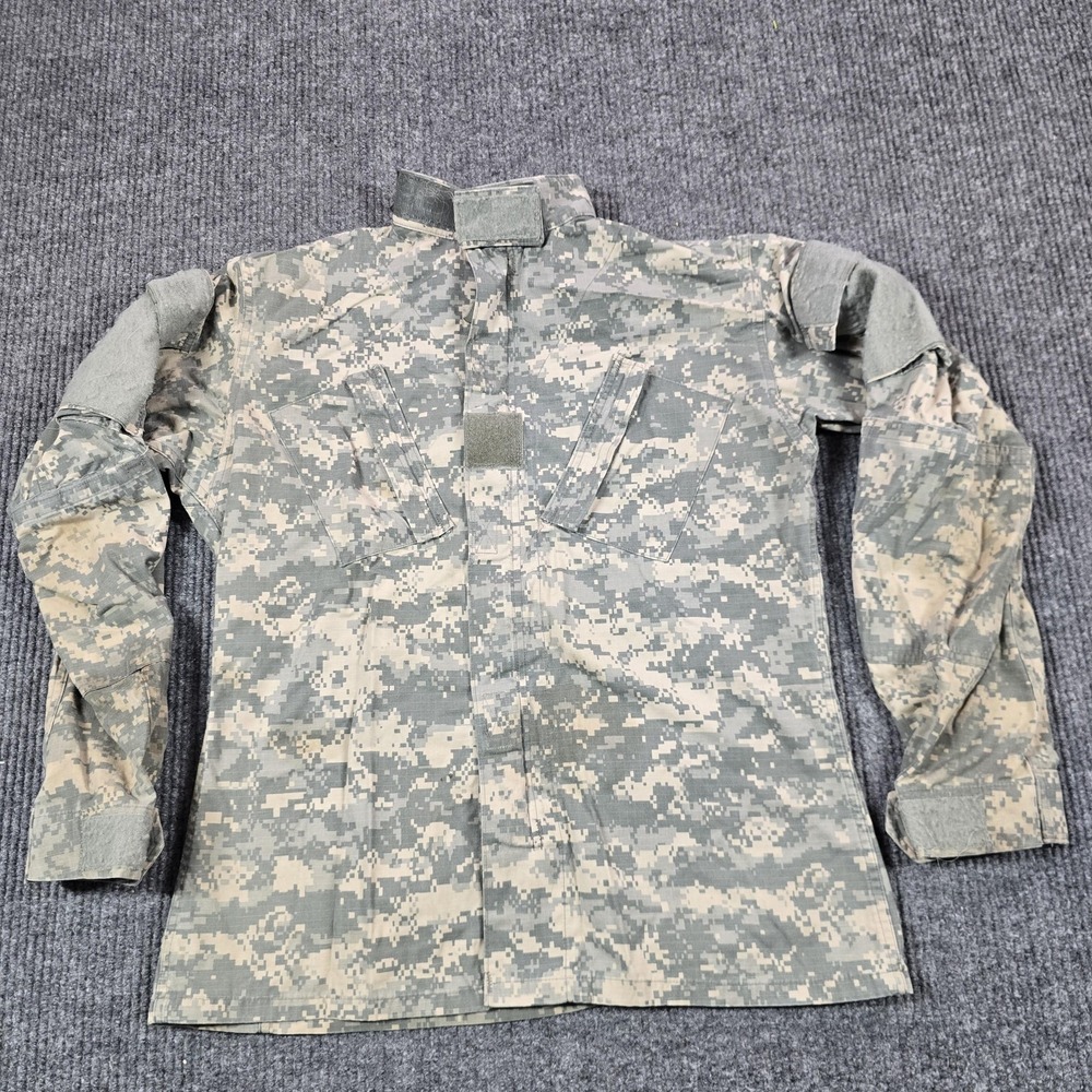 US Army Jacket Mens Small Tall Gray Camo Unicor Combat Uniform Ripstop Military‎